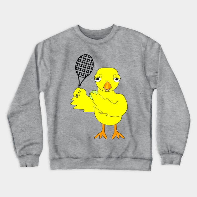 Tennis Chick Crewneck Sweatshirt by Barthol Graphics